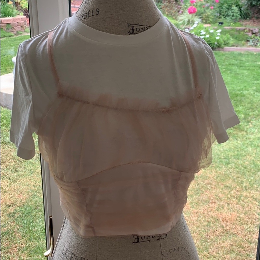 New white and pink shirt